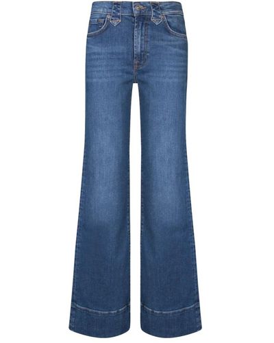 7 For All Mankind Flared Jeans - Blue