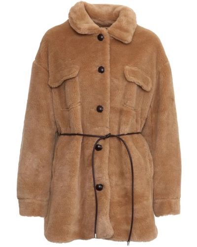 Molliolli Jackets > faux fur & shearling jackets - Marron