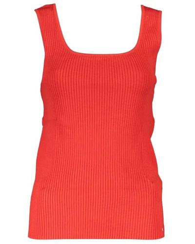 Tommy Hilfiger Sleeveless Tops - Red