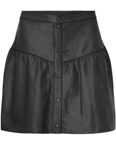 Notyz Leather Skirts - Black
