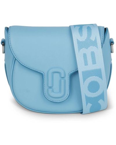 Marc Jacobs Leder crossbody tasche mit logo schulterriemen - Blau