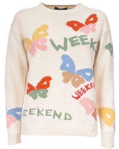 Weekend by Maxmara Round-Neck Knitwear - White