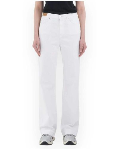 Replay Trousers > straight trousers - Blanc