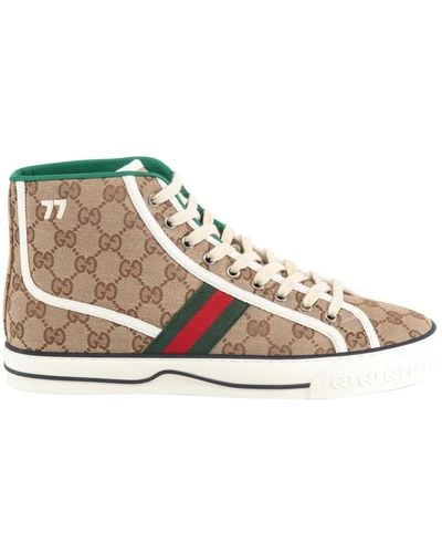 Gucci Lace-up gg logo sneakers - Natur
