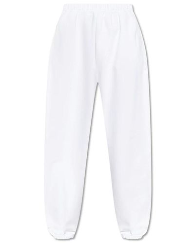 DSquared² Pantalones de chándal de talle alto - Blanco