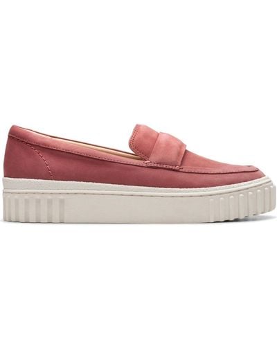 Clarks Rosa cove loafers für frauen - Rot