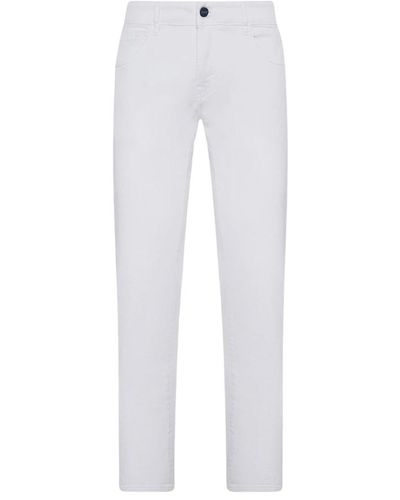Kiton Slim fit weiße denim jeans
