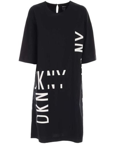 DKNY Vestido logo - Negro
