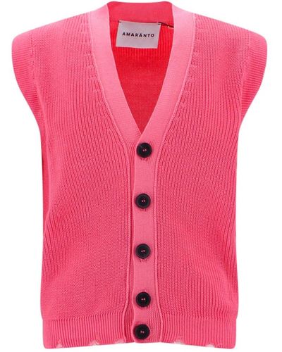 Amaranto V-Neck Knitwear - Pink