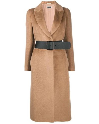 Peserico Cappotto marrone in lana con rever - Neutro