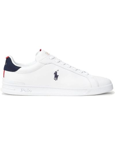 Polo Ralph Lauren Heritage court ii sneakers in pelle - Bianco
