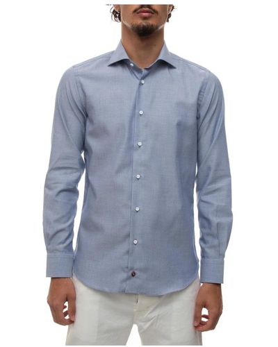 Carrel Camicia con stampa micro e collo a camicia - Blu