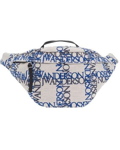 JW Anderson Belt bag with logo - Bleu