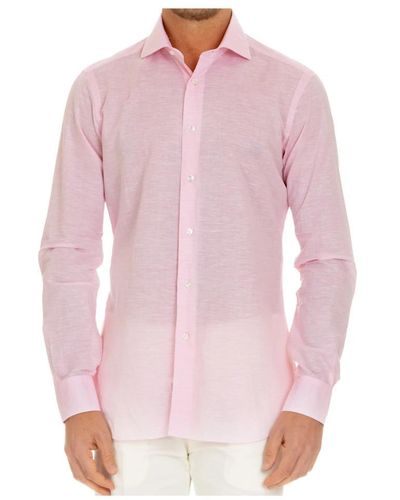 Barba Napoli Casual Shirts - Pink