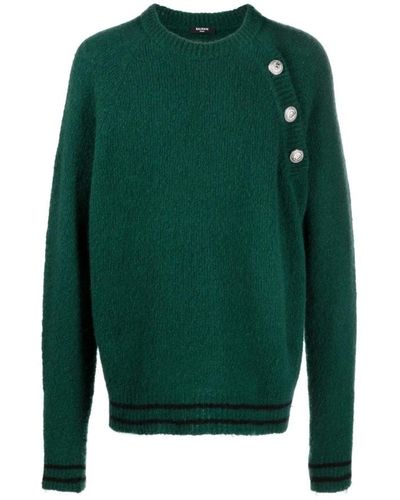 Balmain Round-Neck Knitwear - Green