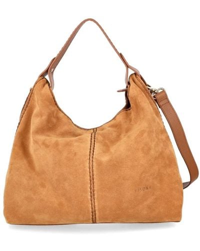 Plinio Visona' Shoulder Bags - Brown
