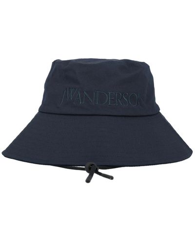 JW Anderson Logo bucket hat - Blau