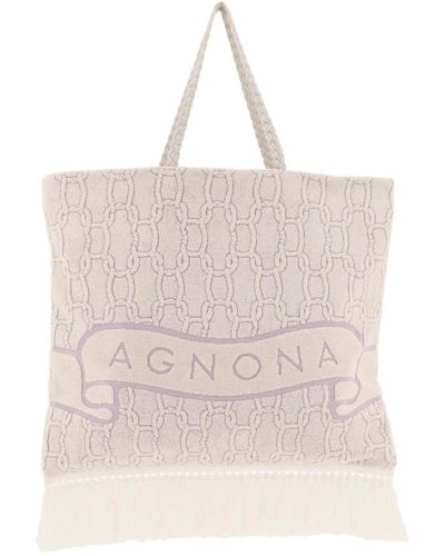 Agnona Tote bags - Natur
