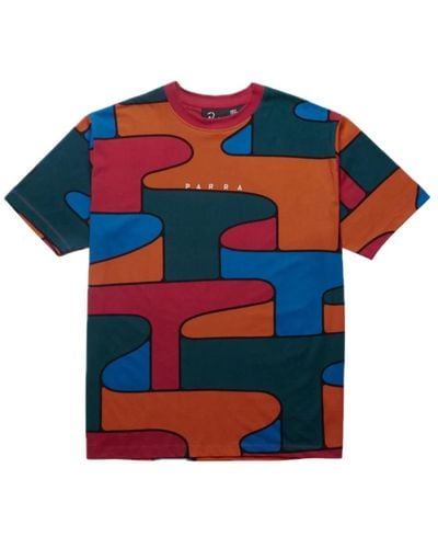 by Parra Canyons all over t-shirt - Blu