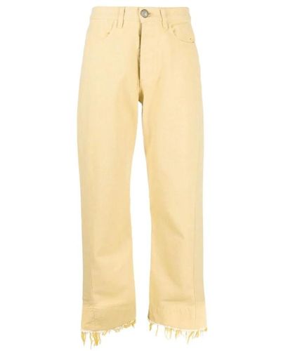 Jil Sander Pantalones elegantes dorados para mujeres - Amarillo