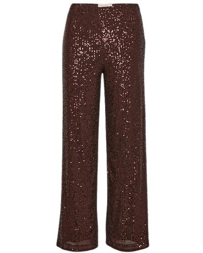 Part Two Trousers > wide trousers - Marron