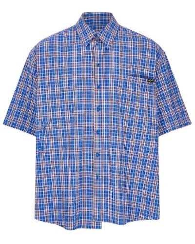 Martine Rose Shirts > short sleeve shirts - Bleu