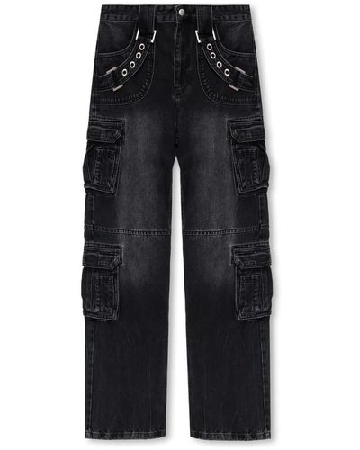 MISBHV Dentro de una colección de jeans cargo echo oscuros - Negro