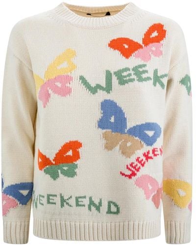 Weekend by Maxmara Round-Neck Knitwear - Grey