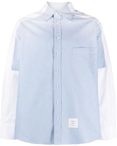 Thom Browne Oversized langarmshirt - Blau