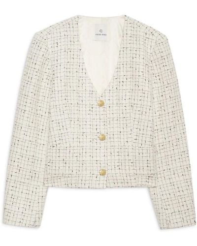 Anine Bing Tweed Jackets - White