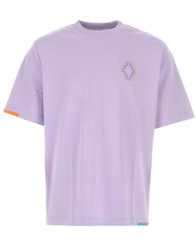 Marcelo Burlon T-shirt di oversize in cotone lilla - Viola
