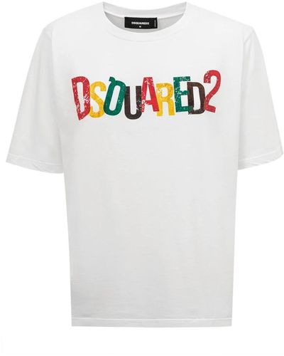 DSquared² Multicolor logo t-shirt - Weiß