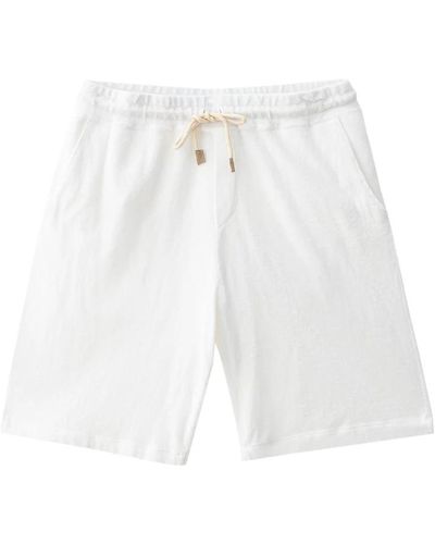 Gran Sasso Weiße baumwoll-bermuda-shorts