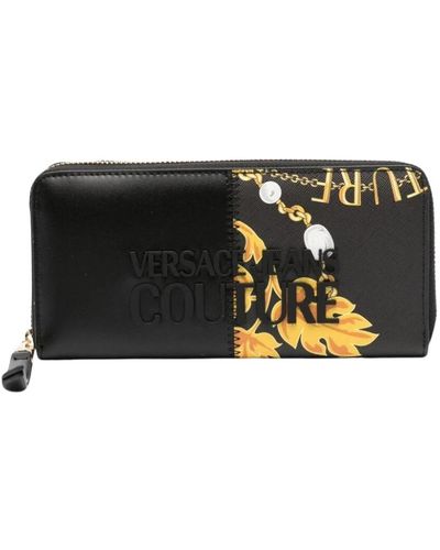 Versace Synthetische reißverschlusstasche - zs820 - Schwarz