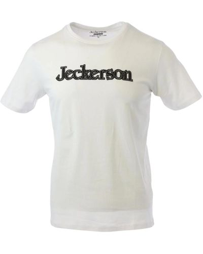 Jeckerson Weißes print kurzarm t-shirt