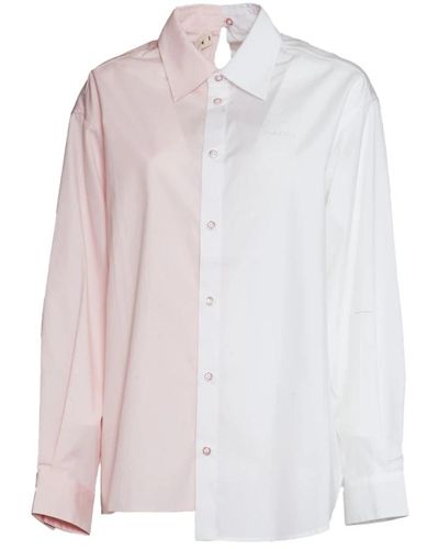 Marni Camicie bianche e rosa per donne - Bianco