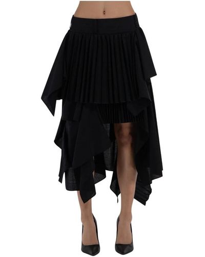 Sacai Midi Skirts - Black