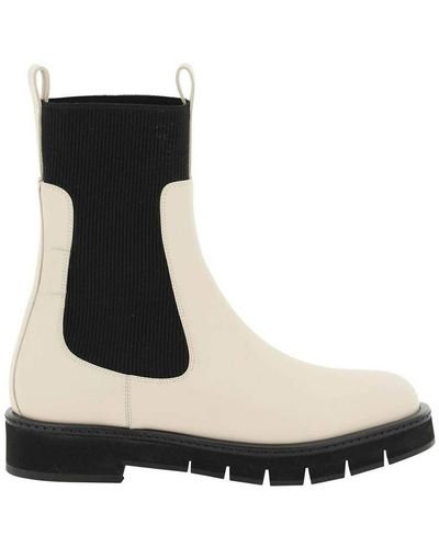 Ferragamo Leather chelsea boots - Blanc