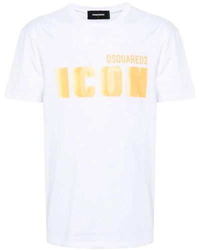 DSquared² T-shirt mit logo-print - Weiß