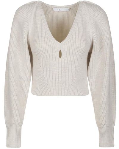 IRO Knitwear > v-neck knitwear - Blanc