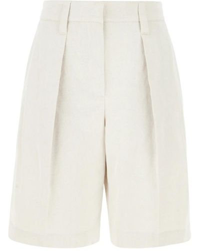 Brunello Cucinelli Shorts de verano estilosos para hombres - Blanco