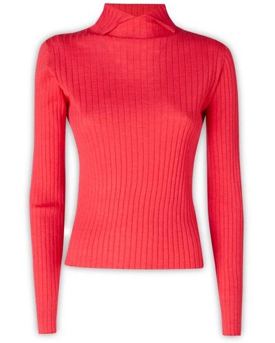 Ballantyne Knitwear > turtlenecks - Rouge