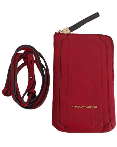 Piquadro Borsello mini in pelle per smartphone - Rosso