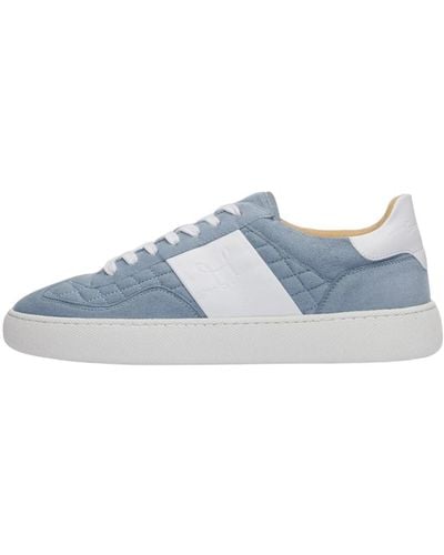 Leandro Lopes Suede leather low top sneakers - Blau