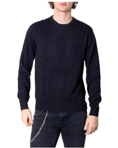 Armani Exchange Round-Neck Knitwear - Blue