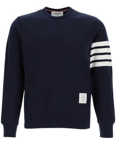 Thom Browne Klassischer sweatshirt mit enginee - Blau