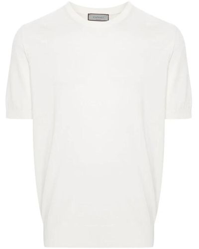 Canali Tops > t-shirts - Blanc