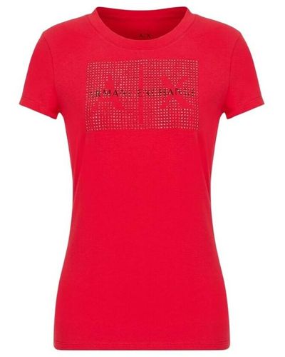 Armani T-shirt 3lytap yjc7z - Rouge