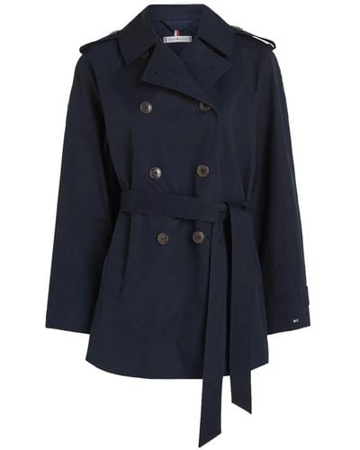 Tommy Hilfiger Trench Coats - Blue