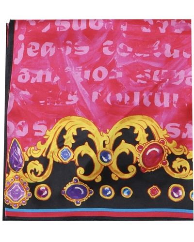 Versace Sciarpa di seta con motivi barocchi - Viola